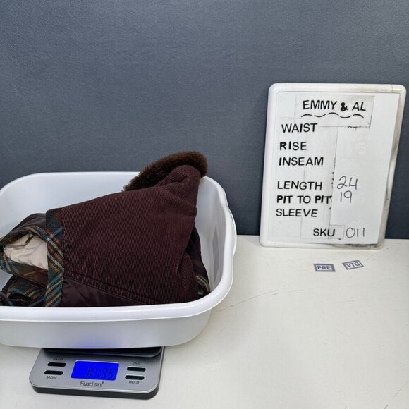 Cabi Womens Puffer Quilted Vest Size M Brown Plaid Corduroy Equestrian Style 694 - Picture 8 of 11